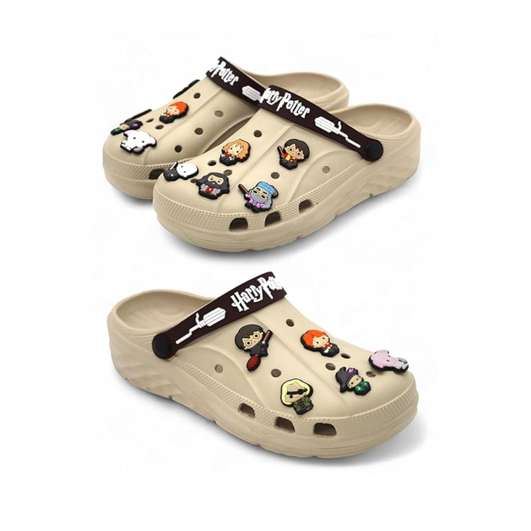 SVAAR x Harry Potter Men's Magical Clogs with 10 Authentic Harry Potter Charms Included and Adjustable Back Strap