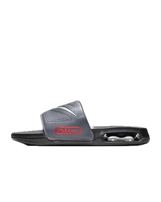 NIKE AIR MAX Cirro Slide-DK Smoke Grey/MTLC Dark Grey-Picante RED-6UK