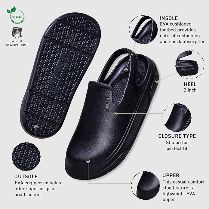 Cushers Clogs for Men All-Day Comfort for Rain & Summer
