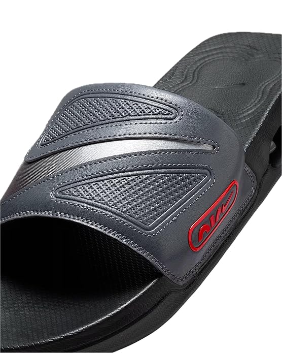 NIKE AIR MAX Cirro Slide-DK Smoke Grey/MTLC Dark Grey-Picante RED-6UK