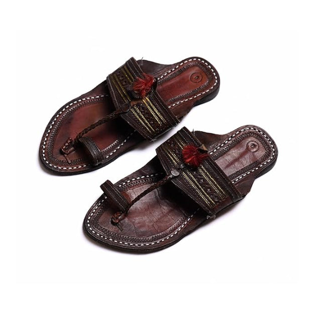 Nirra Leather Kolhapuri Chappals for Men - The Royal | Stylish & Comfortable